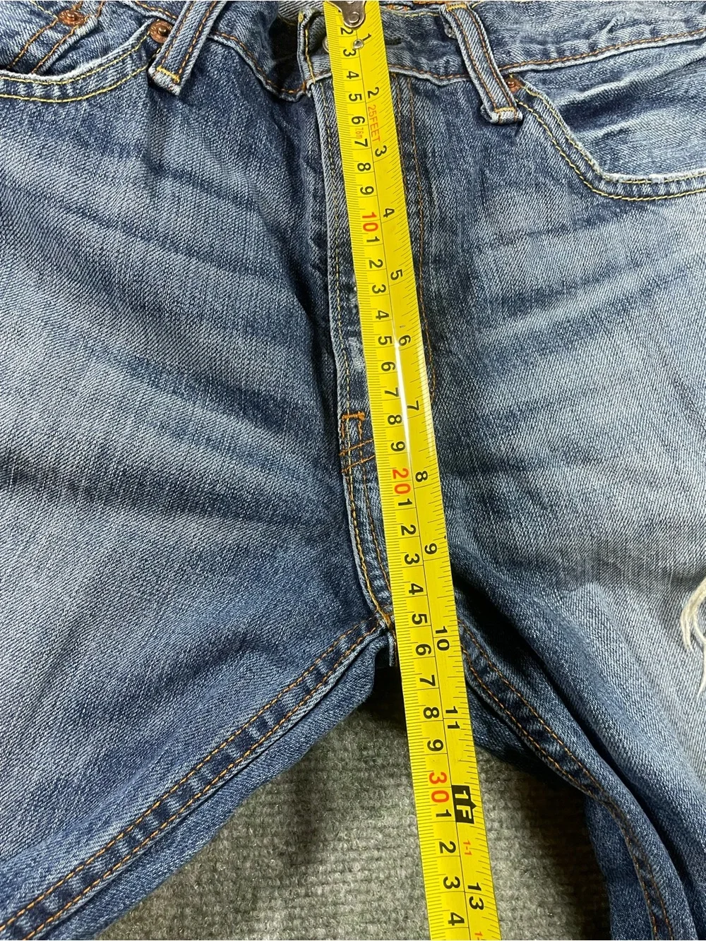 Levi's 511 Medium Blue Distressed Straight Jeans